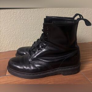 Dr. Marten 1460 MONO Smooth Leather Lace Up Black Boots Size:10 Made in England